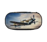 DUWAA World War 2 Aircraft Airplane print Functional Stationery Pouch Portable Pencil Bags Pencil case, Lightweight Pencil Pouch