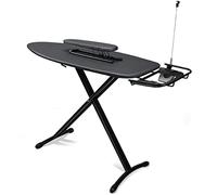 Duwee Deluxe Ironing Board with Sleeve Board, Extra Wide Ironing Boards for Steam Iron, Adjustable Height Iron Board with Heavy Duty Legs, 46 x 122 cm, Black