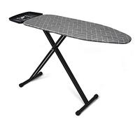 Duwee Extra Large Wide Ironing Board with Steam Generator Iron Rest, Heavy Duty Ironing Boards with Double Layers Padding, Big Iron Board with Adjustable Height, 122 x 43 cm, Grey