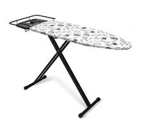 Duwee Extra Large Wide Ironing Board with Steam Generator Iron Rest, Heavy Duty Ironing Boards with Double Layers Padding, Big Iron Board with Adjustable Height, 122 x 43 cm