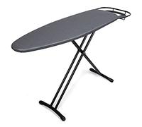 Duwee Ironing Board with Retractable Iron Rest, Large Wide Ironing Boards with Adjustable Height,Heat Resistant Cover with Thick Felt Pad, Black, 36 x 111cm