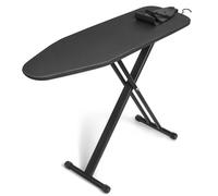 Duwee Ironing Board with Rotatable Iron Holder, Black, 110 x 33 cm