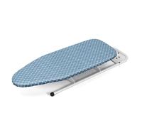 Duwee Table Top Ironing Board with Iron Rest, Compact Ironing Board for Small Area, Heat Resistant Cover and 10 mm Thick Felt Pad, 82 x 32 cm, Blue&White