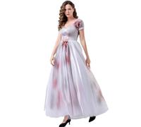 DUWEIKE Women Halloween Costume, Adult Vampire Bride Cosplay Dress Up Accessories Game Uniforms,Burst,XXL