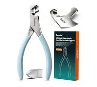 Duwize Dog Nail Clippers - All-Steel Material, Large Opening, New Non-Slip Rubberized Handle, Built-in Spring, No Fur Pinch, Professional Pet Nail Trimmers for Small to Medium Dogs and Cats (Blue)