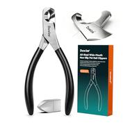 Duwize Dog Nail Clippers - All-Steel Material, Large Opening, New Non-Slip Rubberized Handle, Built-in Spring, No Fur Pinch, Professional Pet Nail Trimmers for Small to Medium Dogs and Cats (Black)