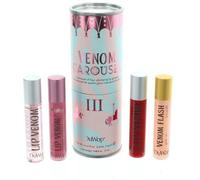 DuWop Lip Gloss Set Venom Carousel Lip Plumping Lipgloss Pink Red Nude 4 x 3.5ml