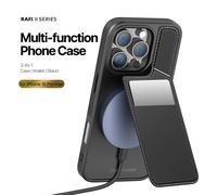 DUX DUCIS 3in1 Magnetic Case for iPhone 16 Pro Max Case 15 plus 14 13 Magsafe Multifunctional Case Phone Stand Wallet Blue