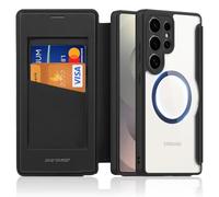 DUX DUCIS Case for Samsung Galaxy S25 Ultra with MagSafe, Wallet Case [Card Holder ][RFID Blocking] Premium Leather Anti-Scratch Flip Folio Protective Cover for Samsung S25 Ultra (6.8", Black)