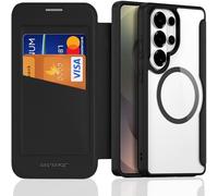 DUX DUCIS Case for Samsung Galaxy S26 Ultra with MagSafe, Wallet Case [Card Holder ][RFID Blocking] Premium Leather Anti-Scratch Flip Folio Protective Cover for Samsung S26 Ultra (6.9", Black)