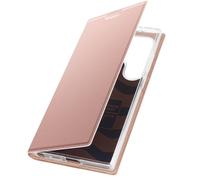 Dux Ducis Folio case for Galaxy S24 Ultra Satin Effect Wallet, Rose Gold