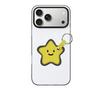 DUX DUCIS for iPhone 17 Pro Max Case with a Ring and Wrist Strap, Exquisite and Cute Star Patterned Shockproof Protective Cover for iPhone 17 Pro Max Phone Case (White)