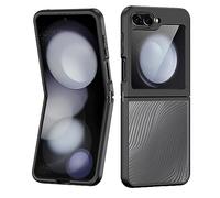 DUX DUCIS for Samsung Galaxy Z Flip 5 Case, Built-in Screen Protector Anti-Yellowing Clear [Hard PC Back & Soft TPU Bumper] Shockproof Protective Phone Case Cover for Samsung Z Flip 5