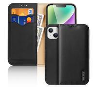 DUX DUCIS Genuine Real Leather Flip RFID Wallet Case for Apple iPhone 15 Plus