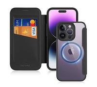 DUX DUCIS iPhone 14 Pro Case Wallet - Flip Folio Cover with Card Holder, RFID Blocking, MagSafe Compatible (6.1", Black)