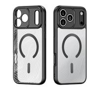 DUX DUCIS Magnetic Phone Case for iPhone 17 Pro Max & iPhone 17 Pro with Transparent Flowing Lines Shock Proof Back Cover black