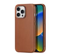 DUX DUCIS Naples Leather Back Case Cover for Apple iPhone 14 Pro - Brown