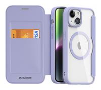 DUX DUCIS Skin X Pro MagSafe Flip Wallet Case for Apple iPhone 15 Plus - Purple
