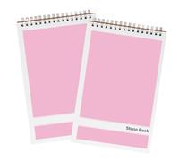 Duxesuk Steno Pads - 6x9 Inches 80 Sheets Steno Notebooks for Writing Notes in School, University, College & Office (2PCS Pink)