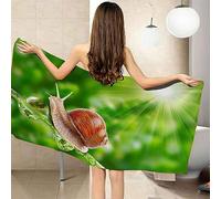 DUXGTW Animal Snail Crawling 3D Print Bath Towels Soft Quick-Dry Absorbent Extra Large Microfiber Beach Towel For Bathroom Travel Face Washcloth Birthday Gifts 80 X 160 Cm For Camping,