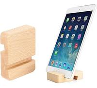 DUXIAOSHA Cell Phone Stand, Universal Tablet Stand Pocket Desktop Holder Cradle for Mobile eReader eBook Video-Calls Office Home Kitchen or Travel Wooden Phone Stand- 1 pack