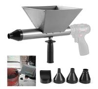 DUXINN Electric Mortar Grout Gun, Portable Cement Grouting Machine, Reusable Mortar Pointing Gun for Brick, Grout Applicator Caulking Finishing Tool with 4 Nozzles (Without Electric Drill)