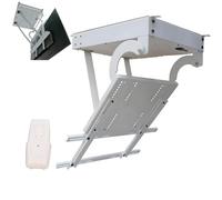 DUXMM Electric Flip Down TV Ceiling Mount with Remote Memory Function, Adjustable Angles, 4X Load Tested, Fits 32-84 Inch Flat & Curved Screens up to 132lbs White