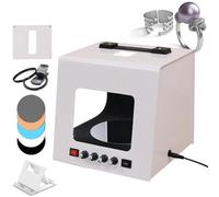 DUXMM Professional Jewelry Photography Light Box Kit,Smart Photography Turntable 20/30cm,with 360° Electric Rotating Feature, 4pcs Fill Lights-Adjustable Brightness,for Jewelry, Small Items TB300