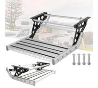 DUXMM RV Steps,Manual RV Step,Manual Aluminum Alloy Folding Single Step,for Motorhomes, Campers, Caravans,RV Stairs,440 LBS Load Capacity 1-Step