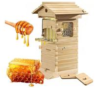 DUXMM Self-Flowing Honey Hive Nuc Box for Bees, Beehives and Supplies Starter Kit with Observation Chamber for Beginners & Experienced Beekeepers