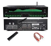 DUXMM Stereo Graphic EQ8000,31-Band Audio Equalizer,Digital Professional Stereo Stage Equalizer,Optical Fiber/Coaxial Input,with Noise Reduction, 12 Rhythm Patterns,for Stage, Concert