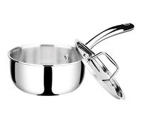 Duxtop Whole-Clad Tri-Ply Stainless Steel Saucepan with Lid, 1.6 Quart, Kitchen Induction Cookware