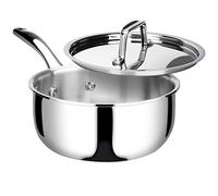 Duxtop Whole-Clad Tri-Ply Stainless Steel Saucepan with Lid, 3 Quart, Kitchen Induction Cookware