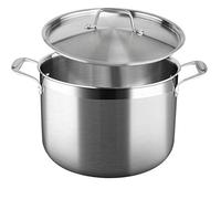 Duxtop Whole-Clad Tri-Ply Stainless Steel Stockpot with Lid, 8 Quart, Kitchen Induction Cookware