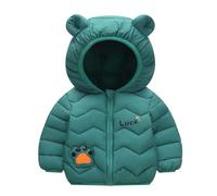 duxyoz Baby Girls Boys Winter Jacket Hooded Outerwear Thickened Down Puffer Warm Coat Kids Padded Snowsuit Zip Up Casual Softshell Quilted Coats Lightweight Windproof Thermal Clothes 3-4 Years