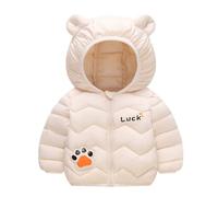 duxyoz Baby Girls Boys Winter Jacket Hooded Outerwear Thickened Down Puffer Warm Coat Kids Padded Snowsuit Zip Up Casual Softshell Quilted Coats Lightweight Windproof Thermal Clothes 3-4 Years