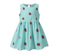 duxyoz Baby Girl's Sleeveless Cotton Summer Causal Dresses Cute Swing a line Boho Beach Holiday mini Dress Lightweight Toddler Elegant Pleated Sundress Kids Daily wear Playwear Clothing 3-4 Years