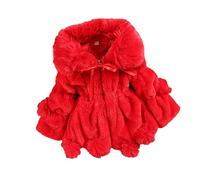 duxyoz Baby Girls Winter Warm Coats Jacket luxury faux fur jacket fluffy fuzzy Thicken Windproof Cloak Jackets long sleeve soft Cozy Outwear For kids Infant Toddler Clothes 5-6 Years