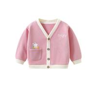 duxyoz Baby Toddler Girl Cardigan Long Sleeve Knitwear Warm Sweater Kids School Jumper Button Down Crewneck Soft Casual Pullover Lightweight Comfy Fall Winter Coat Jacket Outwear 1-2 Years