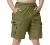 duxyoz Boys Cargo Shorts Kids Drawstring Lightweight Summer Short With Pockets Baggy Loose Casual Sweat Shorts Outdoor Joggers Sweatpants Bermuda Short Straight Leg Running Hiking Pants 12-13 Years