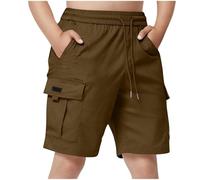 duxyoz Boys Cargo Shorts Kids Drawstring Lightweight Summer Short With Pockets Baggy Loose Casual Sweat Shorts Outdoor Joggers Sweatpants Bermuda Short Straight Leg Running Hiking Pants 12-13 Years