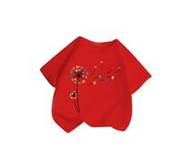 duxyoz Boys Girls Short Sleeve Top Loose Fit Casual Summer T-Shirt Dandelion Graphic Tee for Kids Baggy Round Neck Basic Top Children School Active Tees Shirts Classic Fashion Clothing 2-4 Years