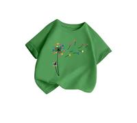 duxyoz Boys Girls Short Sleeve Top Loose Fit Casual Summer T-Shirt Dandelion Graphic Tee for Kids Baggy Round Neck Basic Top Children School Active Tees Shirts Classic Fashion Clothing 12-14 Years
