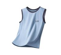 duxyoz Boy's Girl's Sleeveless Tank Top Cotton Loungewear Summer Tops Premium Supersoft Wide Strap Comfortable Vest Toddler Kids Solid Color Comfy T-Shirts Basic Undershirts Loose Fit 12-13 Years