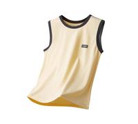 duxyoz Boy's Girl's Sleeveless Tank Top Cotton Loungewear Summer Tops Premium Supersoft Wide Strap Comfortable Vest Toddler Kids Solid Color Comfy T-Shirts Basic Undershirts Loose Fit 15-16 Years