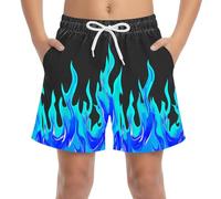 duxyoz Boys Swimming Shorts Funny Graphic Printed Swim Trunks Quick Dry Beach Boardshorts Elastic Waist Summer Casual Running Sports Shirts with Pockets Hawaiian Beachwear Short 4-15 Years