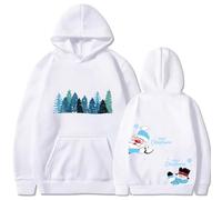 duxyoz Christmas Sweatshirts Grinch Hoodies For Women Uk Fashion Funny Light And Soft Hoodie For Women Men Adults Teens Ladies Santa Claus Xmas Tree Snowman Christmas Print Jumpers 06White M