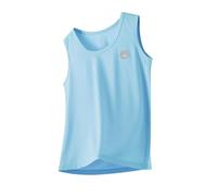 duxyoz Girl Boys Sleeveless Tank Tops Basic Tee Shirts Casual Round Neck Undershirt Solid Color Comfy Loungewear Cotton T-Shirt Kids School Vest Soft Lightweight Underwear Vests 7-8 Years