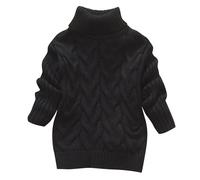 duxyoz Girls Boys Chunky Sweaters Warm Winter Pullover Jumpers Turtleneck Solid Knitwear Cable Knit Mock Neck Autumn Winter Casual Soft Comfortable Sweater Top for Kids Children 4-5 Years