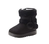 duxyoz Girls Boys Snow Boots Kids Warm Winter Boots Toddler Plush Booties Faux Fur Lined Non-Slip Shoes Mid Calf Soft Sole Outdoor Shoes Size 10